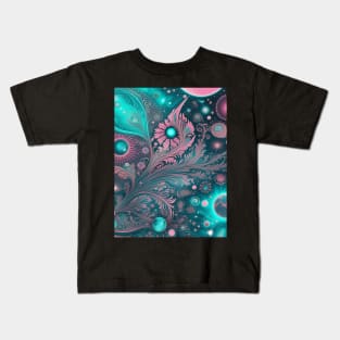 Other Worldly Designs- nebulas, stars, galaxies, planets with feathers Kids T-Shirt